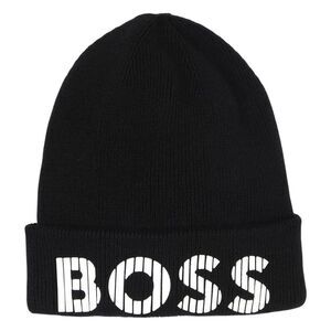 Boss Childrens/Kids Lettering Beanie / Black